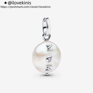 Pandora Treated Freshwater Cultured Baroque Pearl Mum Dangle Charm